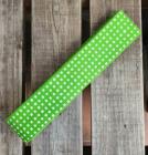 凧人オリジナル綿紬　袢纏帯　一分角通　緑