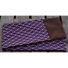 ポリ巻帯　網目(紫地に白網)　裏茶