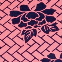 鯉口・桧垣に牡丹(凧人オリジナル)ピンク