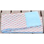 ポリ巻帯　網目(浅黄地に朱網)　裏浅黄