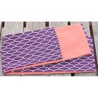 ポリ巻帯　網目(紫地に白網)　裏薄紅
