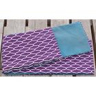 ポリの巻帯　網目　(紫地に白網)　裏新橋色