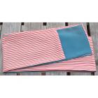 ポリの巻帯　縞(海老茶)　裏新橋色