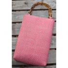 手提げバンブー　久保田　一分角通　紅色