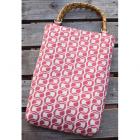 手提げバンブー　久保田　巴　紅色