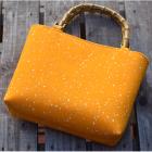 横型手提げバンブー　久保田　あられ　柿色